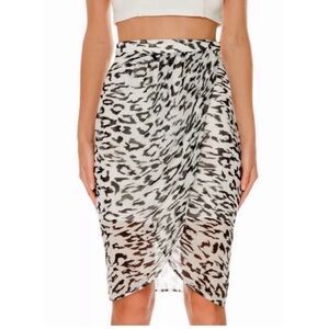 NWT Finders Keepers Stranger In Paradise Skirt Wrap Leopard Cheetah